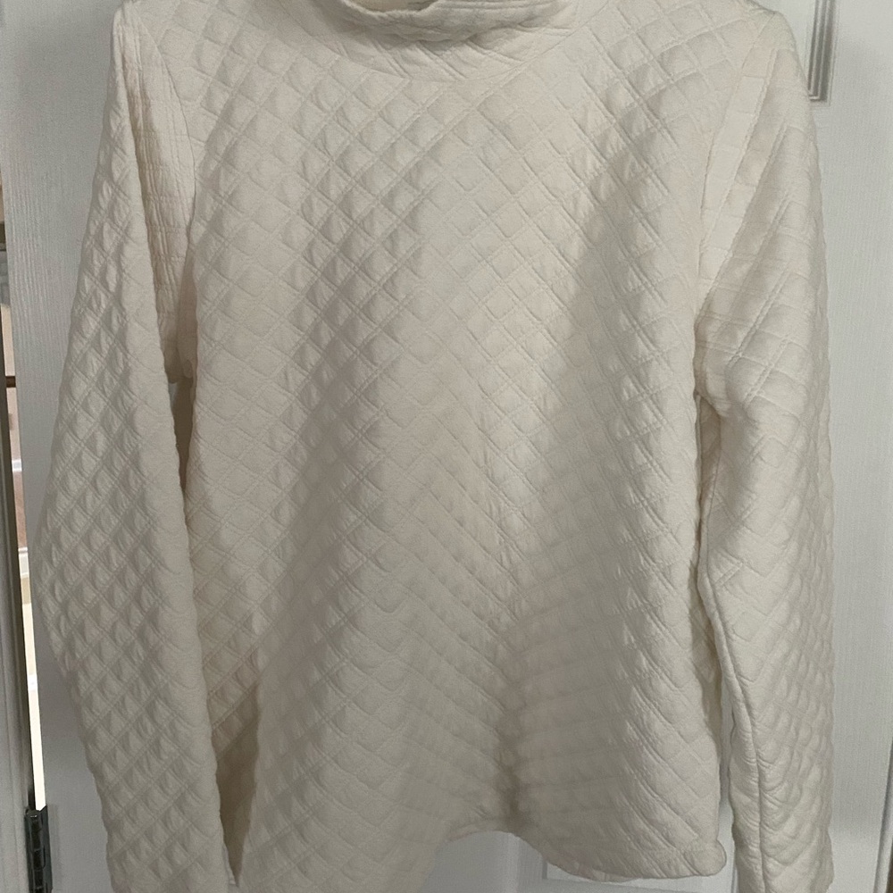 J. Crew Cream Quilted Sweater